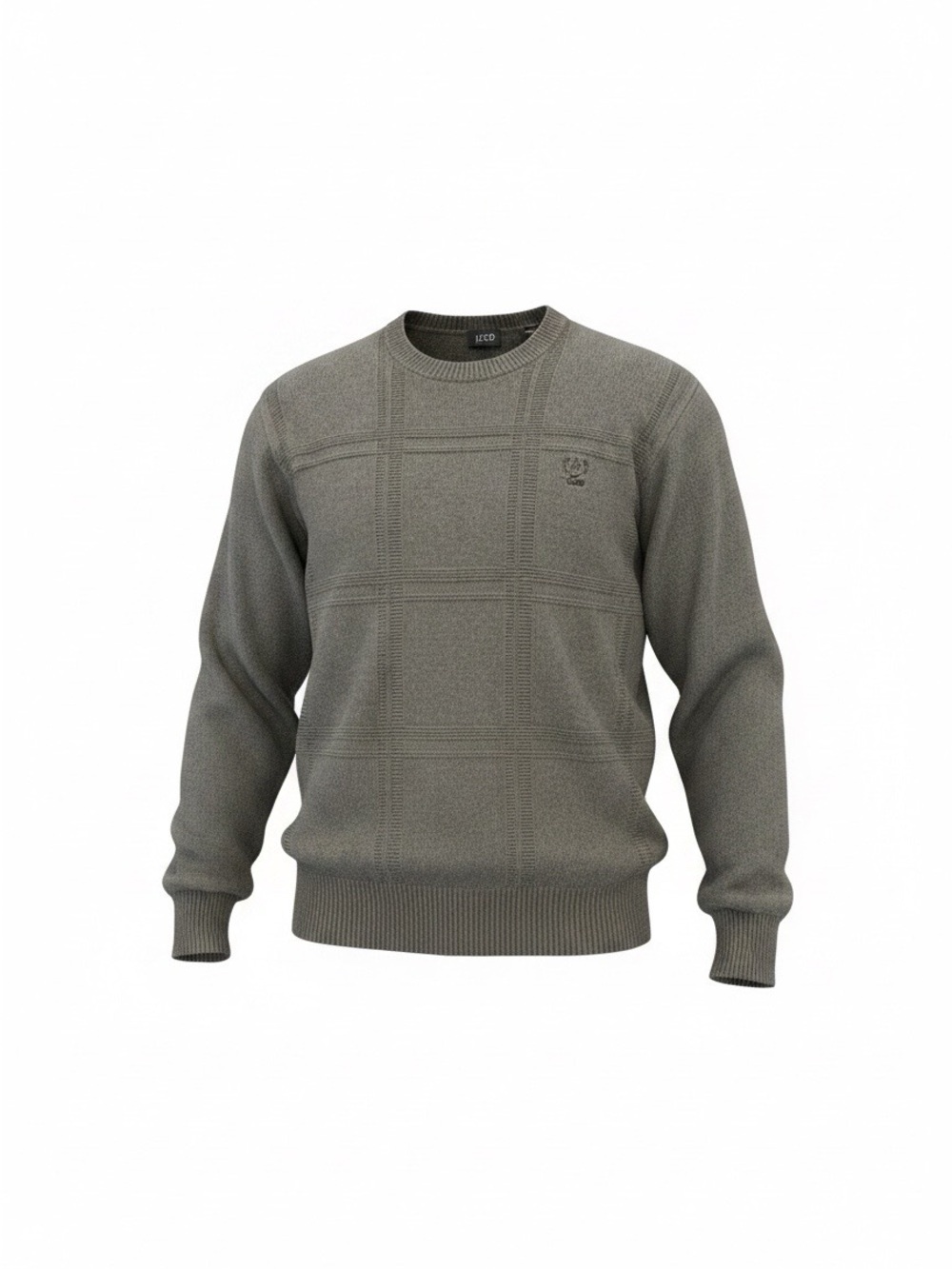 Izod Men's Gray Textured Crewneck Sweater-XL-New no tag- gift-coastal-preppy